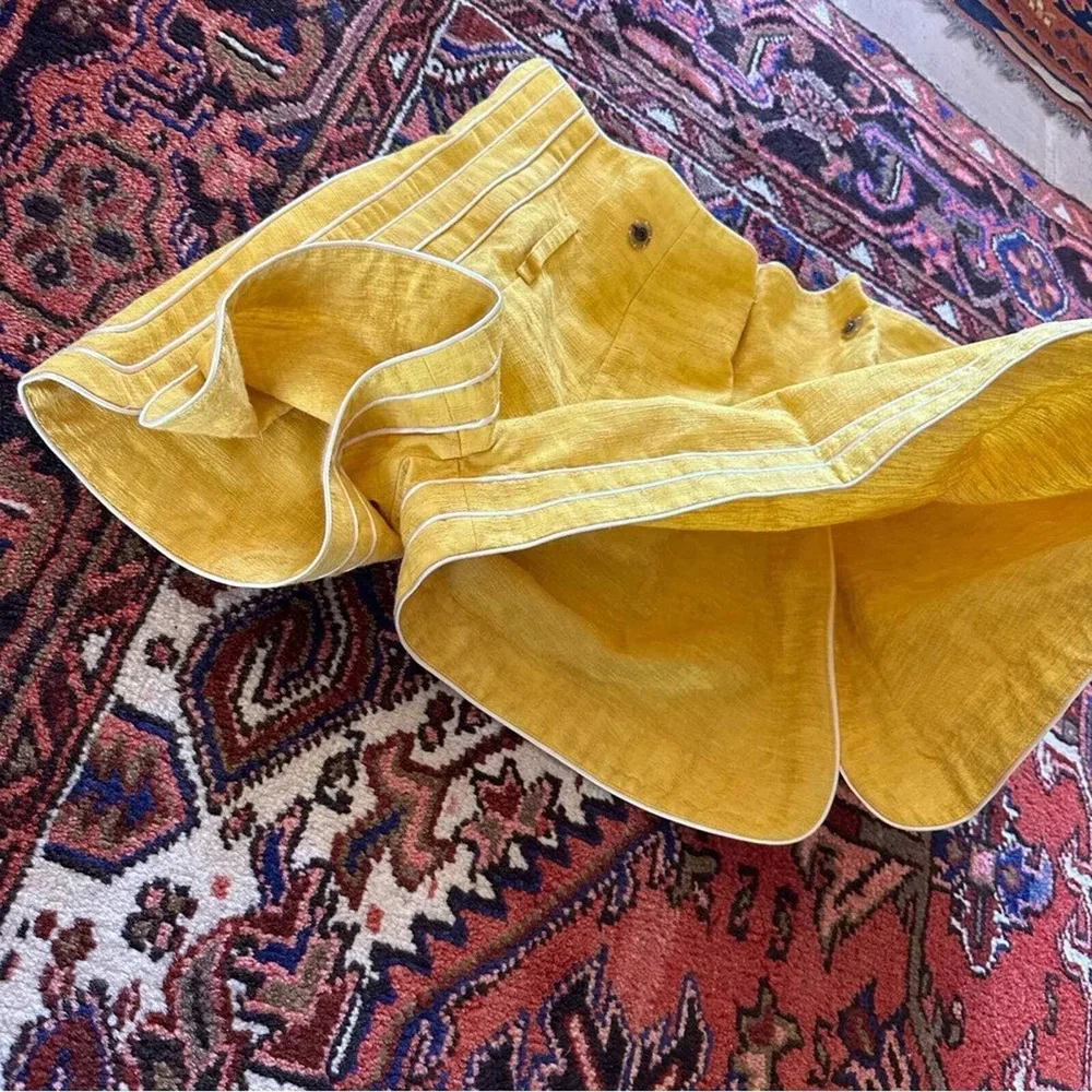 Juan Hernandez Daels Linen Asymmetrical Shorts